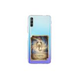 Huawei P Smart Pro ile Uyumlu Burç Kartları Akrep Tasarımlı Şeffaf Silikon Kılıf