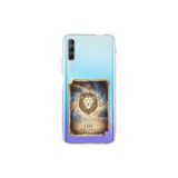 Huawei P Smart Pro ile Uyumlu Burç Kartları Aslan Tasarımlı Şeffaf Silikon Kılıf