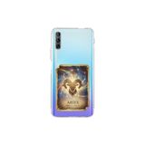 Huawei P Smart Pro ile Uyumlu Burç Kartları Koç Tasarımlı Şeffaf Silikon Kılıf
