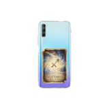 Huawei P Smart Pro ile Uyumlu Burç Kartları Yay Tasarımlı Şeffaf Silikon Kılıf