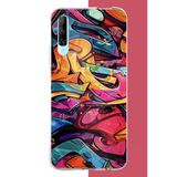 Huawei P Smart Pro Uyumlu Renkli Graffiti Duvarı Baskılı Silikon Kılıf