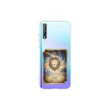 Huawei P Smart S ile Uyumlu Burç Kartları Aslan Tasarımlı Şeffaf Silikon Kılıf