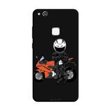 Huawei P10 Lite İle Uyumlu Siyah Cool Rider Desenli Silikon Kılıf