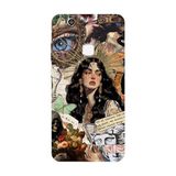 Huawei P10 Lite İle Uyumlu Siyah Crowning Sorrow Desenli Silikon Kılıf