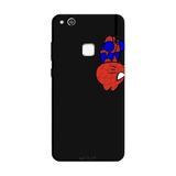 Huawei P10 Lite İle Uyumlu Siyah Mini Spider Desenli Silikon Kılıf