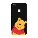 Huawei P10 Lite İle Uyumlu Siyah Pooh Smile Desenli Silikon Kılıf