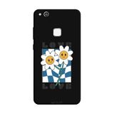 Huawei P10 Lite İle Uyumlu Siyah Twisted Love Desenli Silikon Kılıf