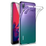 Huawei P20 İnce Şeffaf Silikon Temperli Cam Cep Telefonu Kılıfı