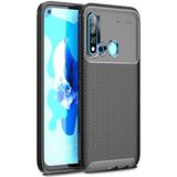 Huawei P20 Lite 2019 Kılıf Karbon Görünümlü Silikon Zipax-Zr-Negro