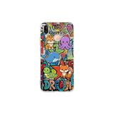 Huawei P20 Lite ile Uyumlu Grafiti Mini Tasarımlı Şeffaf Silikon Kılıf