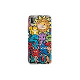 Huawei P20 Lite ile Uyumlu Grafiti Star Team Tasarımlı Şeffaf Silikon Kılıf