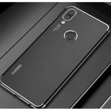 Huawei P20 Lite Kılıf Dört Köşeli Lazer Silikon Kılıf Gri