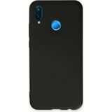 Huawei P20 Lite Kılıf Nano Içi Kadife Silikon - SIYAH-(5796)