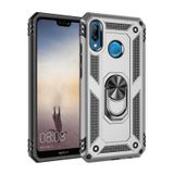 Huawei P20 Lite Kılıf Sofya Yüzüklü Standlı Zırhlı Silikon Kılıf