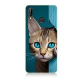 Huawei p20 Lite Uyumlu Silikon Kılıf Mavi Gözlü Masum Kedi