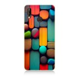 Huawei p20 Lite Uyumlu Silikon Kılıf Pastel Renkli Geometrik Şekiller