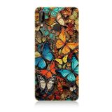 Huawei p20 Lite Uyumlu Silikon Kılıf Pastel Renkli Kelebekler