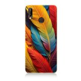 Huawei p20 Lite Uyumlu Silikon Kılıf Pastel Renkli Tüyler