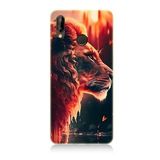 Huawei p20 Lite Uyumlu Silikon Kılıf Sarı Kırmızı Asil Aslan