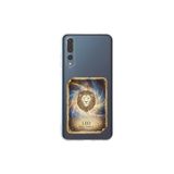 Huawei P20 Pro ile Uyumlu Burç Kartları Aslan Tasarımlı Şeffaf Silikon Kılıf