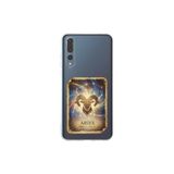 Huawei P20 Pro ile Uyumlu Burç Kartları Koç Tasarımlı Şeffaf Silikon Kılıf