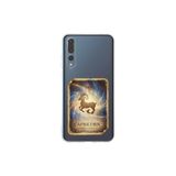 Huawei P20 Pro ile Uyumlu Burç Kartları Oğlak Tasarımlı Şeffaf Silikon Kılıf
