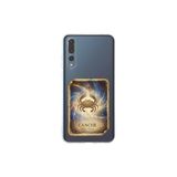 Huawei P20 Pro ile Uyumlu Burç Kartları Yangeç Tasarımlı Şeffaf Silikon Kılıf