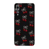 Huawei P20 Pro İle Uyumlu Siyah Cherry Desenli Silikon Kılıf