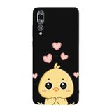 Huawei P20 Pro İle Uyumlu Siyah Chick Love Desenli Silikon Kılıf