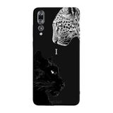 Huawei P20 Pro İle Uyumlu Siyah I Harfli Wild Lovers Desenli Silikon Kılıf