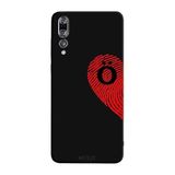 Huawei P20 Pro İle Uyumlu Siyah Ö-Harfli Touch of Love Desenli Silikon Kılıf