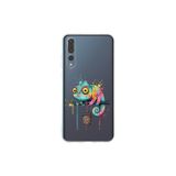 Huawei P20 Pro ile Uyumlu Splash Bukalemun Tasarımlı Şeffaf Silikon Kılıf