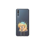 Huawei P20 Pro ile Uyumlu Splash Köpek Tasarımlı Şeffaf Silikon Kılıf