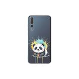 Huawei P20 Pro ile Uyumlu Splash Panda Tasarımlı Şeffaf Silikon Kılıf