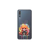 Huawei P20 Pro ile Uyumlu Splash Tilki Tasarımlı Şeffaf Silikon Kılıf