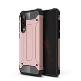 Huawei P30 ile uyumlu Çİft Katman Koruyucu Crash Military Tank Kılıf - Rose Gold