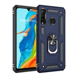 Huawei P30 Lite Kılıf Sofya Yüzüklü Standlı Zırhlı Silikon Kılıf