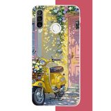 Huawei P30 Lite Uyumlu Sarı Mobilet Baskılı Silikon Kılıf