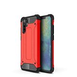 Huawei P30 Pro ile uyumlu Çİft Katman Koruyucu Crash Military Tank Kılıf - Kırmızı