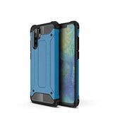 Huawei P30 Pro ile uyumlu Çİft Katman Koruyucu Crash Military Tank Kılıf - Mavi