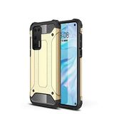 Huawei P40 ile uyumlu Çİft Katman Koruyucu Crash Military Tank Kılıf - Gold