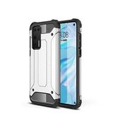Huawei P40 ile uyumlu Çİft Katman Koruyucu Crash Military Tank Kılıf - Gri