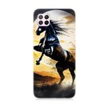 Huawei P40 Lite Uyumlu Şaha Kalkmış At Desenli Silikon Kılıf
