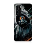 Huawei P40 Uyumlu Gaz Maskesi Desenli Silikon Kılıf