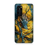 Huawei P40 Uyumlu Sarı Yağmurluk Desenli Silikon Kılıf