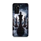 Huawei P40 Uyumlu Satranç Tahtası Desenli Silikon Kılıf