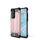 Huawei P9 Lite Mini ile uyumlu Çİft Katman Koruyucu Crash Military Tank Kılıf - Rose Gold