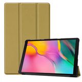 Huawei T3 10 Inc Htstore Zore Smart Cover Standlı 1-1 Kılıf-Gold - Altın