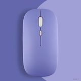 Huawei Tablet İle Uyumlu Şarj Edilebilir Sessiz Mouse Bluetooth + 2.4Hz Wifi Kablosuz Mouse Fare Lavanta
