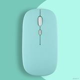Huawei Tablet Şarj Edilebilir Sessiz Mouse Bluetooth + 2.4Hz Wifi Kablosuz Mouse Fare - Turkuaz